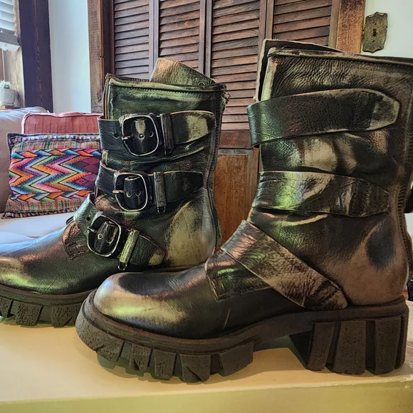 A.S.98 Hamish Distresses Ice Combat Boots - Picture 5 of 8